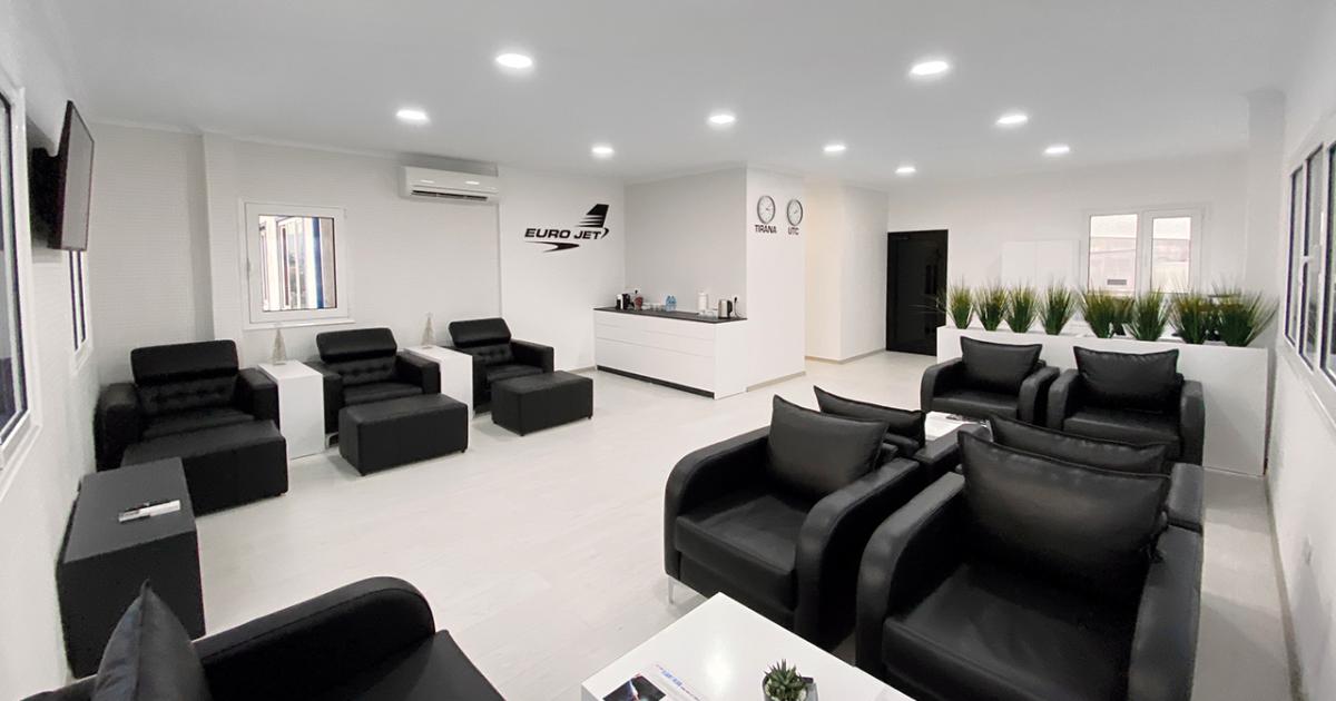The lounge at Euro Jet's new office at Mother Theresa Airport in Tirana, Albania. (Photo: Euro Jet)