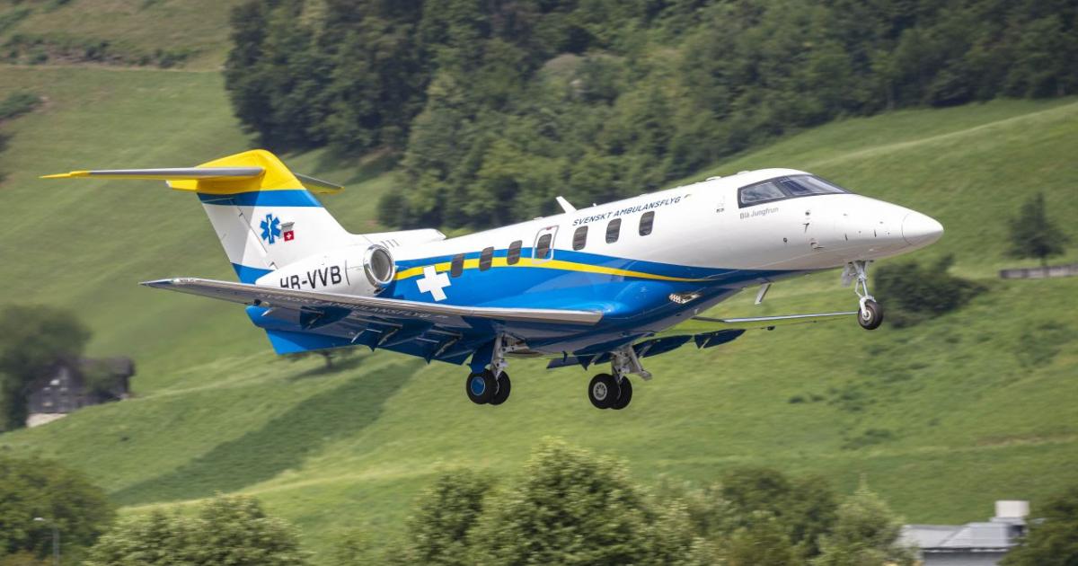 KSA is set to take delivery of six medevac-configured PC-24s next year. It is the third air ambulance company to order the type. (Photo: Pilatus Aircraft)