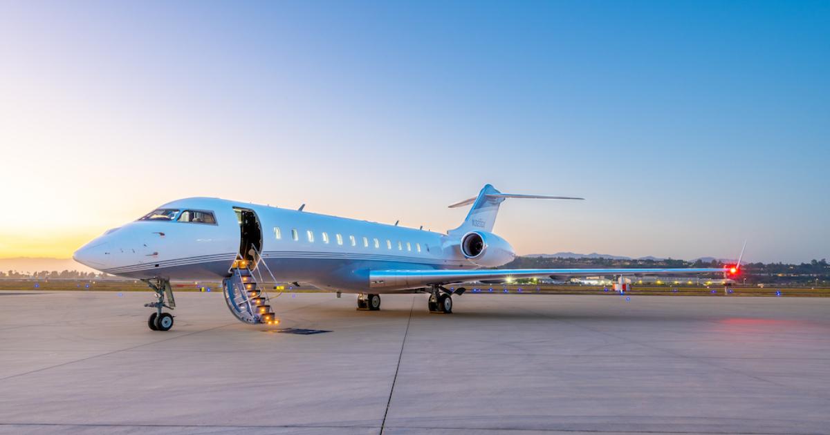 This Bombardier Global Express is one of two business jets Sun Air Jets recently added to its managed charter fleet. (Photo: Sun Air Jets)