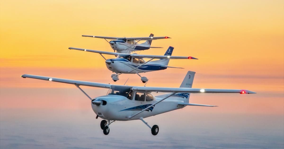 Cessna's 172 SkyHawk, 182 Skylane, and 206 Turbo Stationair HD can now use more environmentally friendly low-lead avgas. (Photo: Textron Aviation)