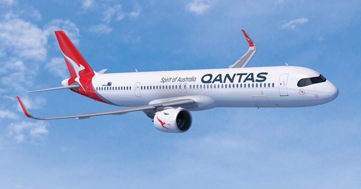 Qantas intends to replace its Boeing 737-800s with a mix of Airbus A321XLRs (shown) and A220s. (Image: Qantas)