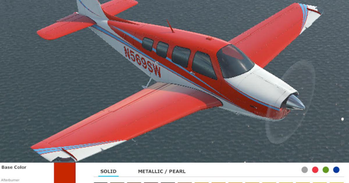 The Sherwin-Williams Aircraft Color Visualizer provides a glimpse of various color combinations on a range of aircraft, from kits to heavy jets. (Photo: Sherwin-Williams Aerospace Coatings)