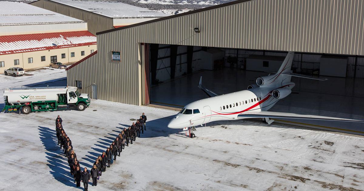 With its purchase of the Vail Valley Jet Center, the sole service provider at Colorado's Eagle County Regional Airport, Signature Flight Support will be able to host incoming traffic headed to many of the state's famed Rocky Mountain ski areas. (Photo: Signature Aviation)