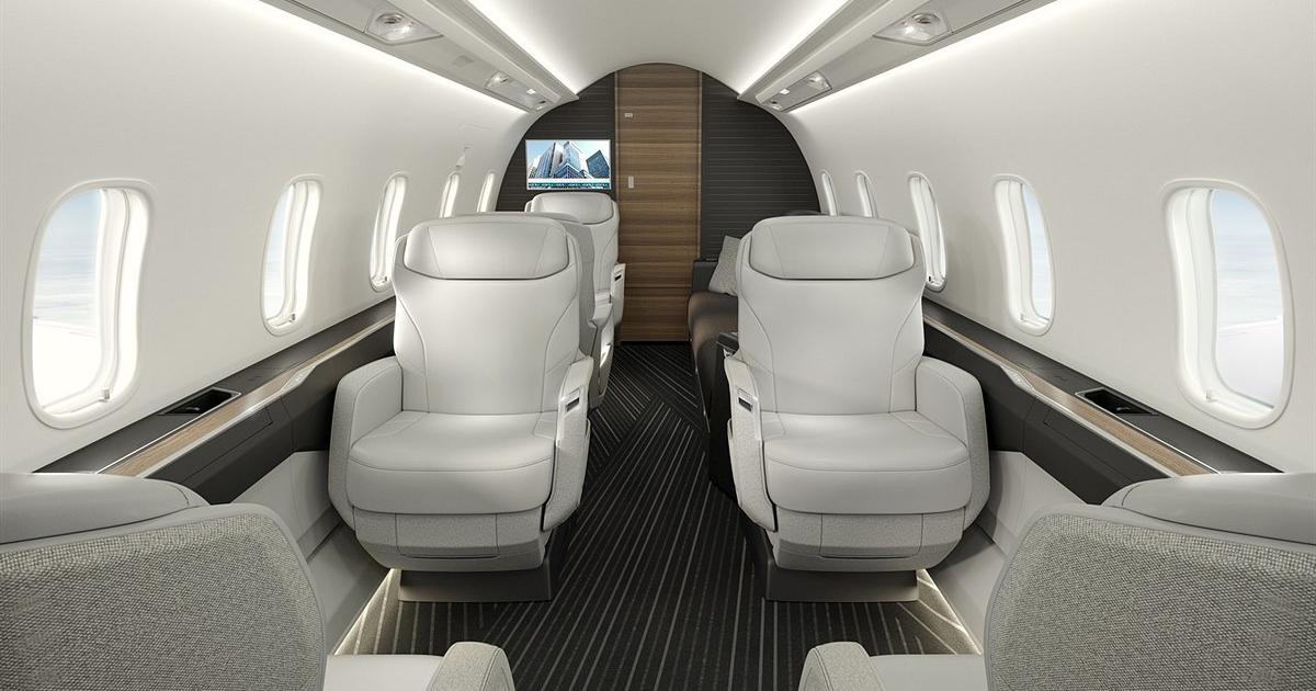 FACC is focusing on sustainability as it develops components for the Bombardier Challenger 3500 interior. (Photo: FACC)