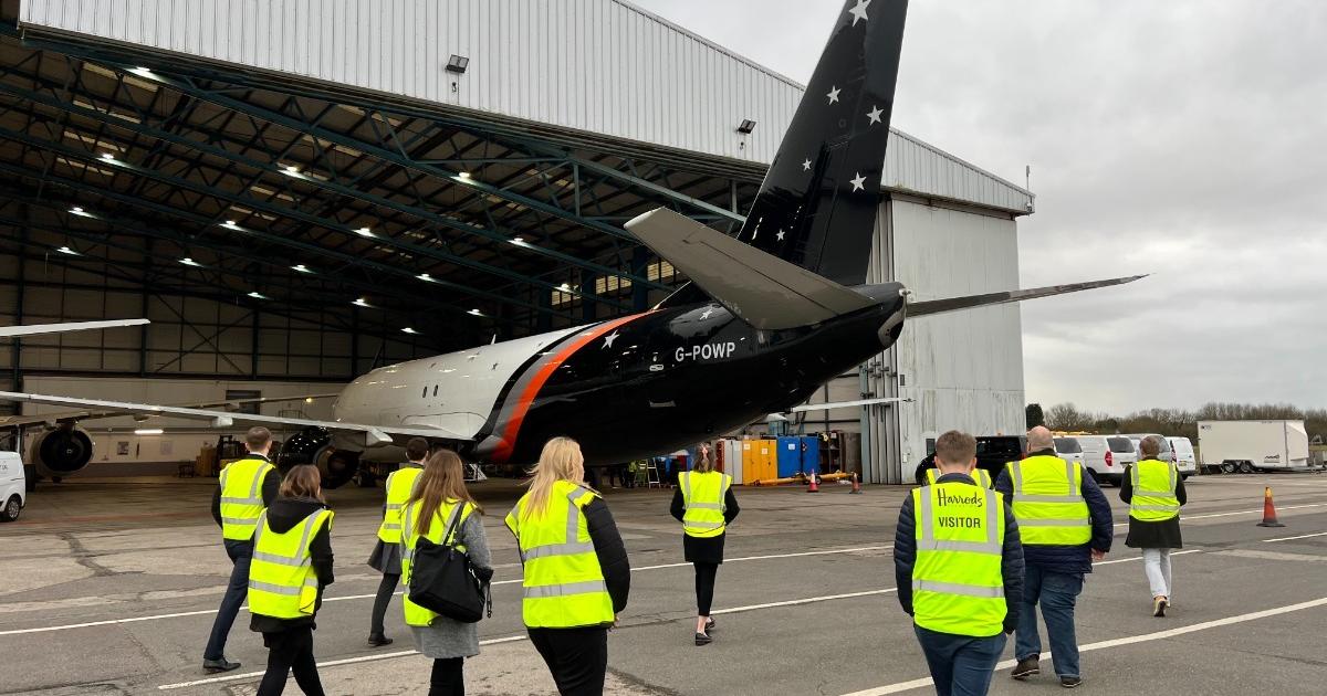 Delegates attending the Air Charter Association's Level 2 Air Charter Broker Qualification training on February 9 received an "airside experience" in a break from the norm. (Photo: Air Charter Association)