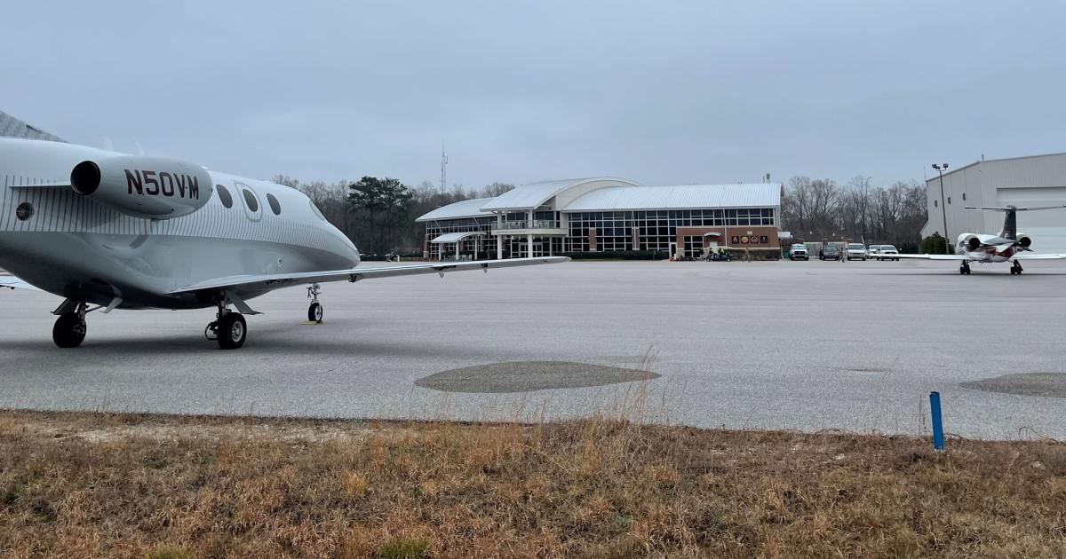 Alabama's Auburn University has operated its own airport and FBO for more than 80 years. With traffic levels growing, the airport administration is looking to expand ramp space and add a new T-hangar complex to accommodate more of the approximately 100 light aircraft, small jets, and turboprops that call KAUO home. (Photo: Auburn University)