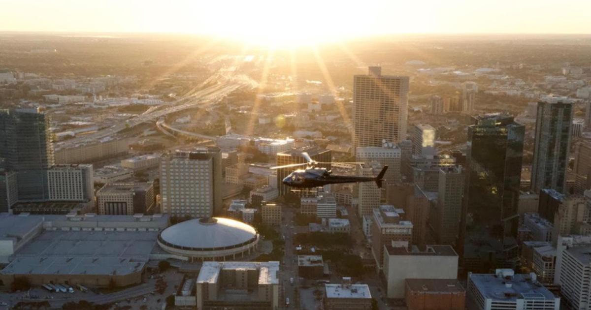 In a partnership formed with Longhorn Helicopters, attendees of this year's HAI Heli-Expo can book charter and tour flights to and from the vertiport next to the convention center. (Photo: Longhorn Helicopters)