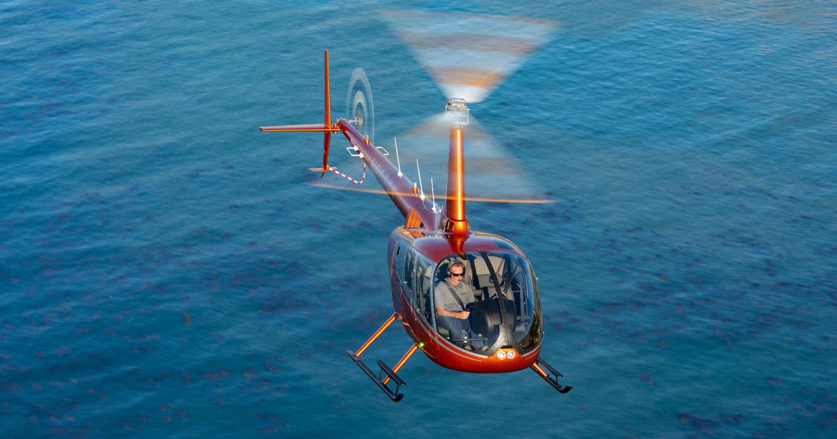 Robinson Helicopter saw a strong post-Covid bounce back last year increasing its deliveries by 37 percent over its 2020 tally. In particular, the OEM's turbine-powered R66 outpaced its piston-engined R44 Raven II for the first time. (Photo: Robinson Helicopter)