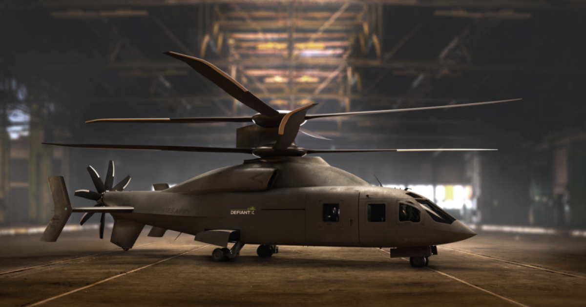 Lockheed Martin Sikorsky-Boeing Defiant X, one of two finalists in the U.S. Army's Future Long-Range Assault Aircraft competition, will utilize Honeywell’s new HTS7500 turboshaft engine to power the coaxial/compound rotor aircraft. (Photo: Lockheed Martin)