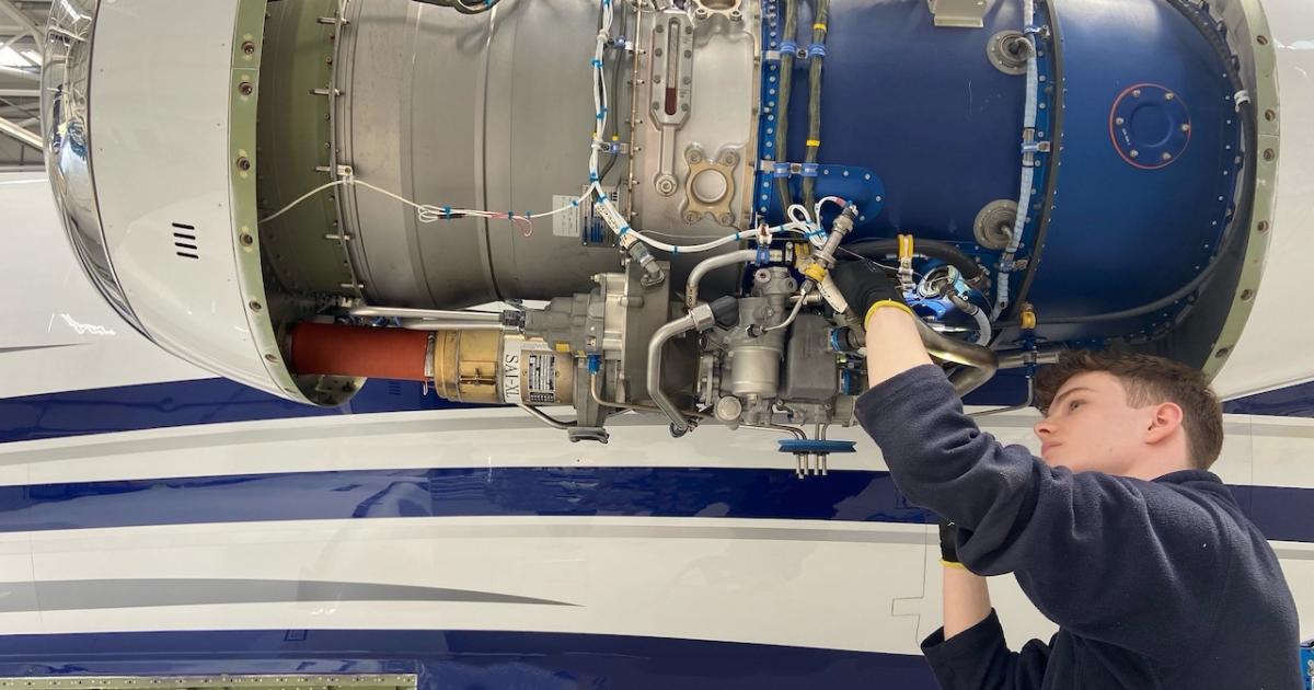 With the authorized service center designation from Williams International, Jet Maintenance International can now provide MRO support on the FJ44-series engines that power Cessna Citation CJ1-4 twinjets. (Photo: Jet Maintenance International)