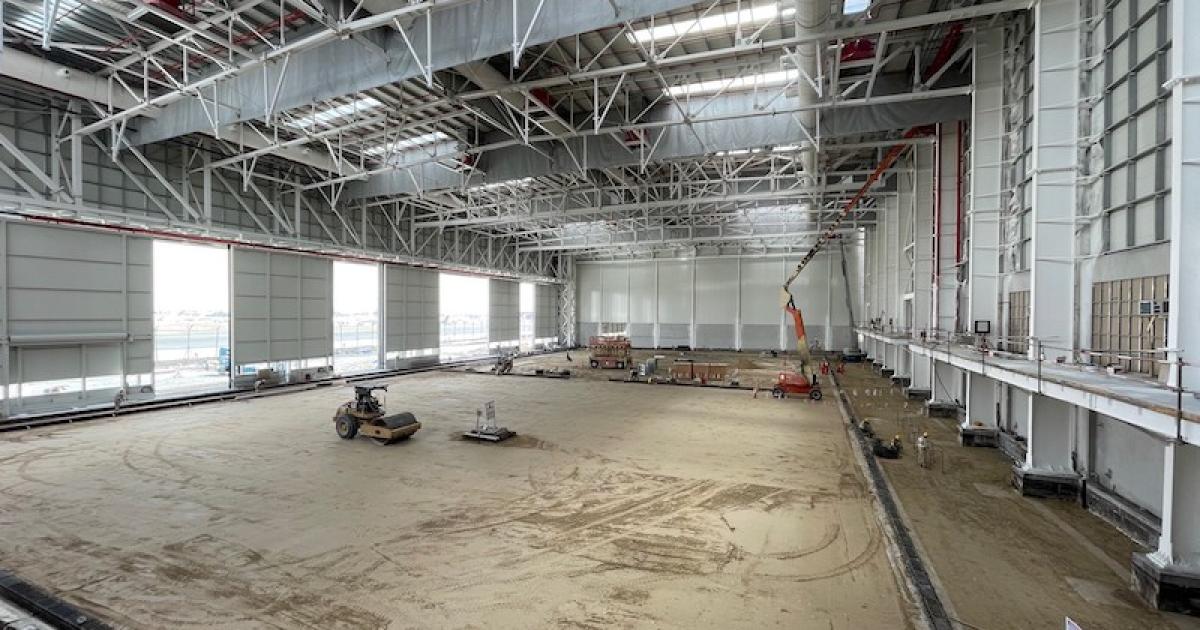 ExecuJet MRO Services' new facility at Al Maktoum International Airport in Dubai will be 163,000 sq ft. (Photo: ExecuJet MRO Services)
