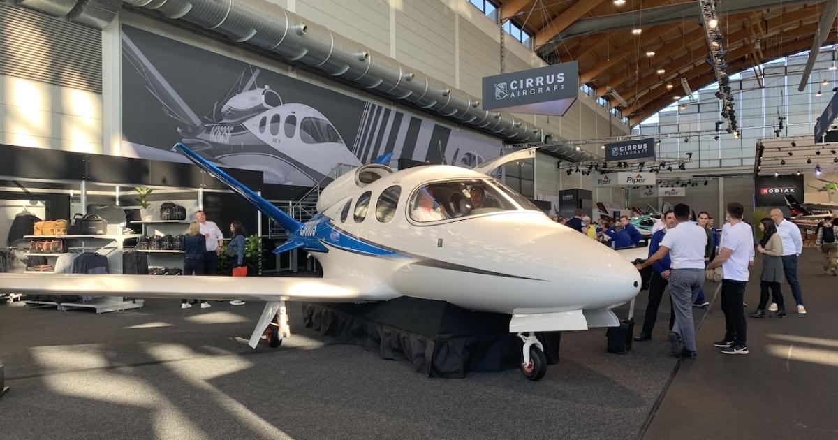 Europe is a growing market for Cirrus Aircraft's Vision jet and SR series piston singles. (Photo: Matt Thurber/AIN)