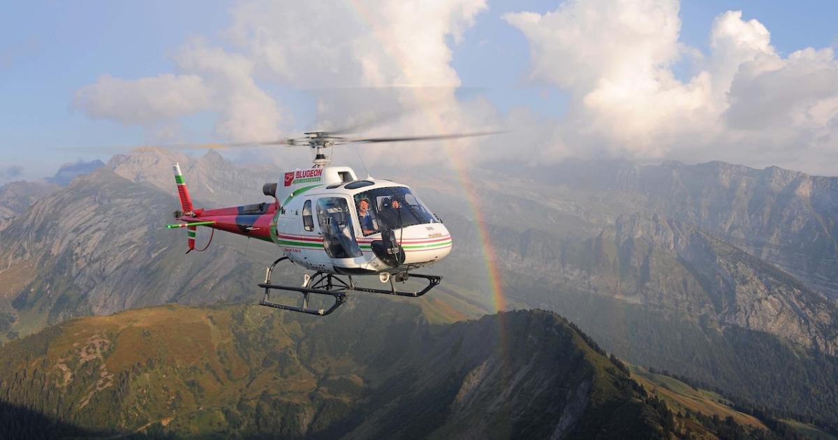 The 7,000th edition of the H125/H130 family was assembled in Marignane, France, and delivered to Blugeon Hélicoptères, a French company that specializes in high-altitude sling work. (Photo: Airbus Helicopters)