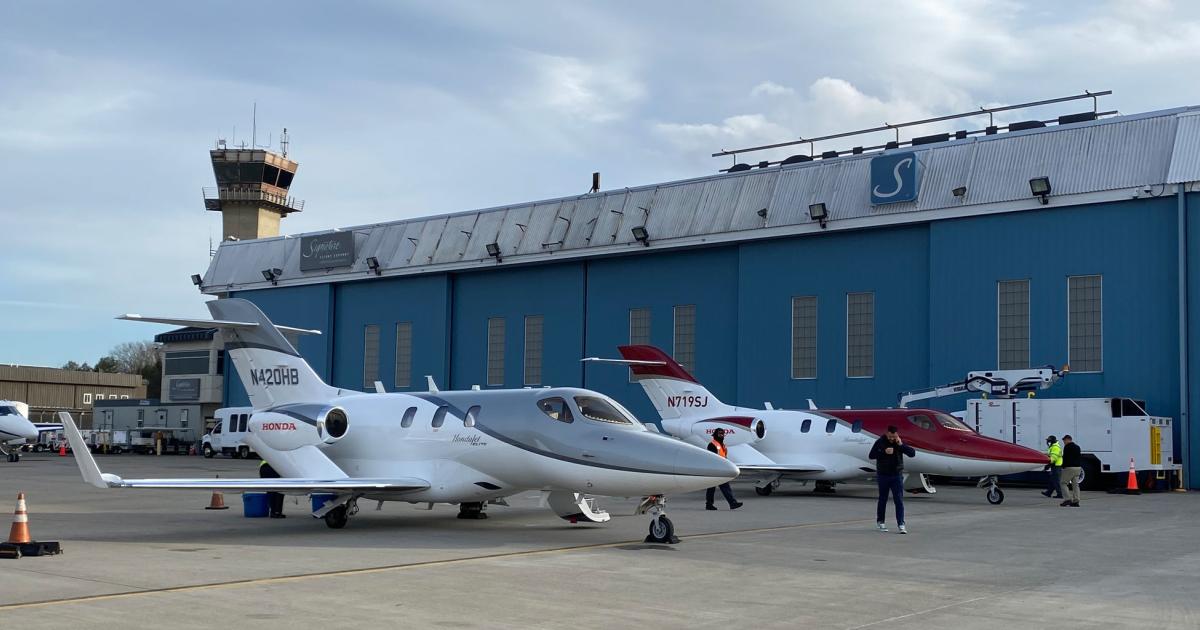 Fractional and charter HondaJet operator Volato has introduced an aircraft management division that can provide services to HondaJet owners anywhere in the U.S. (Photo: Curt Epstein/AIN)