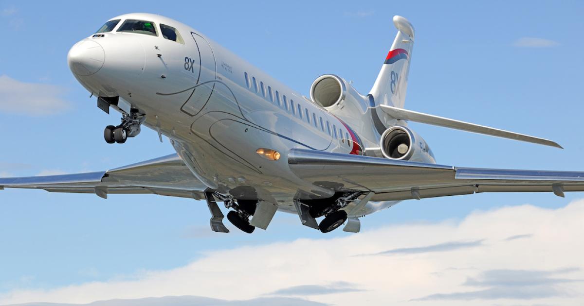Beaverton, Oregon-based ToughGuard has been providing paint sealant for the aviation, automotive, and marine industries since 1981 and will now be listed in Dassault Falcon’s maintenance documentation as an approved product. ( Photo: Dassault Aviation)