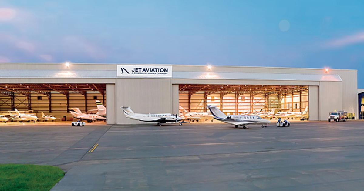 Jet Aviation is reconstructing a 30,000 sq ft hangar at its FBO at Houston William P. Hobby Airport, part of a series of improvements the company is making at several locations. (Photo: Jet Aviation)