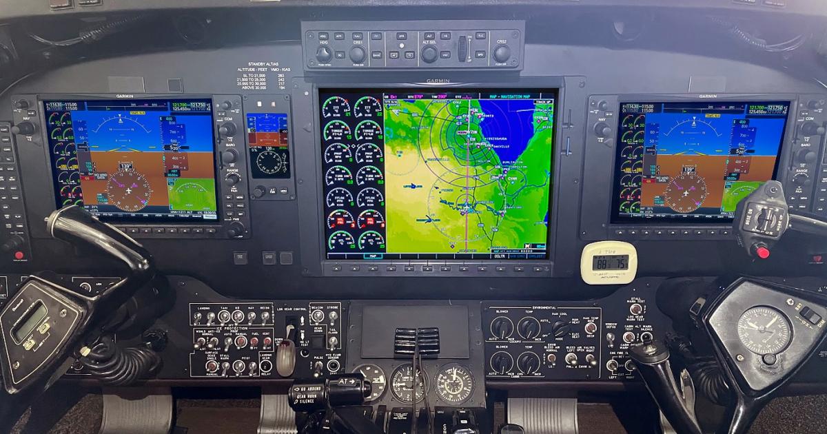 Innovative Solutions & Support ThrustSense autothrottle in Beechcraft King Air Garmin G1000 avionics