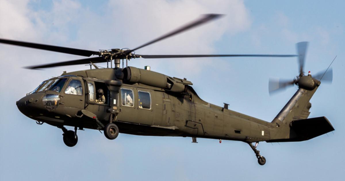 Sikorsky UH-60 Black Hawk Helicopter in flight
