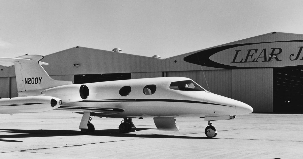 Lear 23-003 in Wichita at its delivery in October 13, 1964.