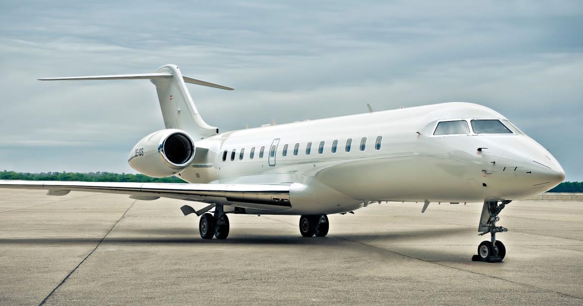 One of the launch aircraft for new brokerage service 28 East is this 2000 Bombardier Global Express.