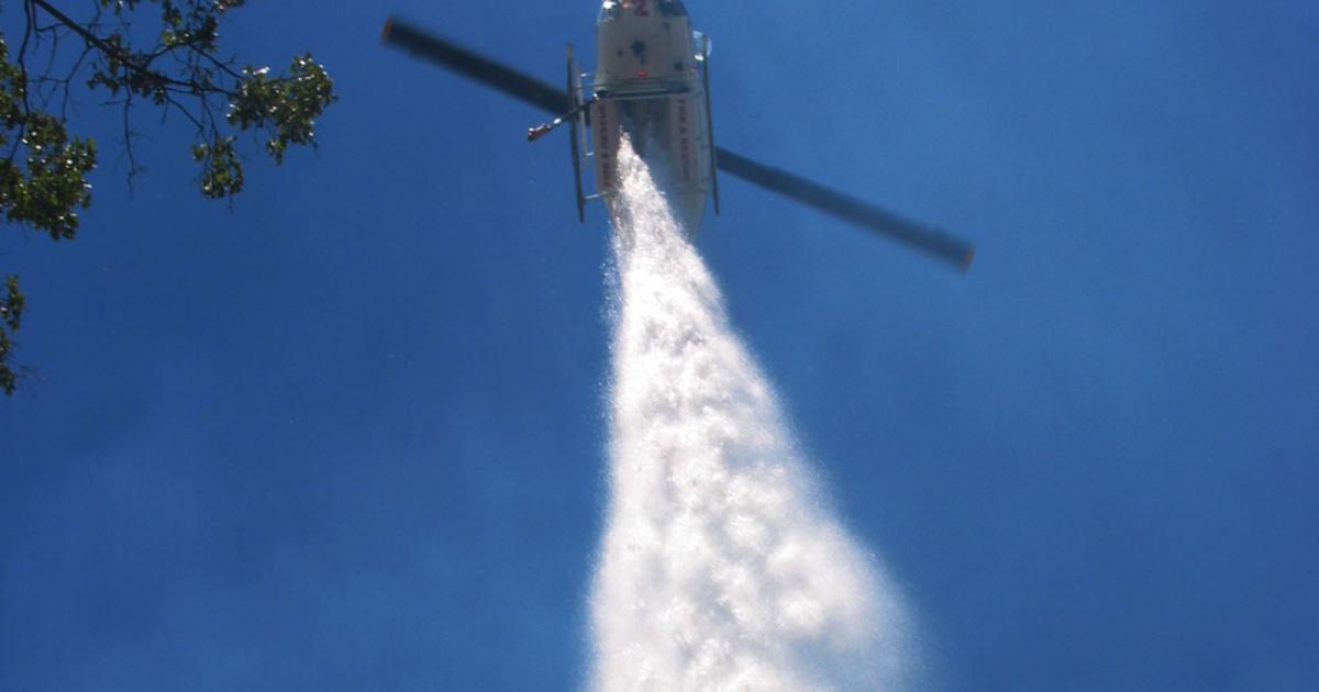 Aerial firefighting spray boom