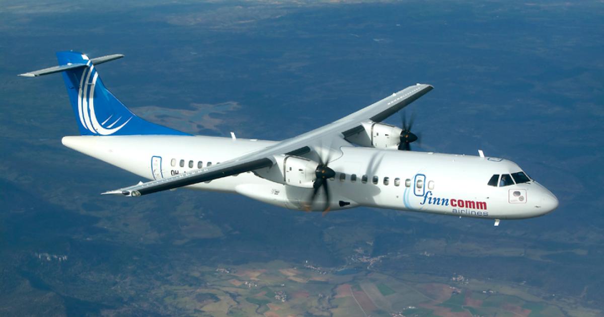 Under the terms of the plan by Flybe and Finnair to jointly acquire Finnish Commuter Airlines, Finnair will buy the FCA fleet of nine ATR 72 aircraft at market price and lease them back to FCA. (Photo: ATR)