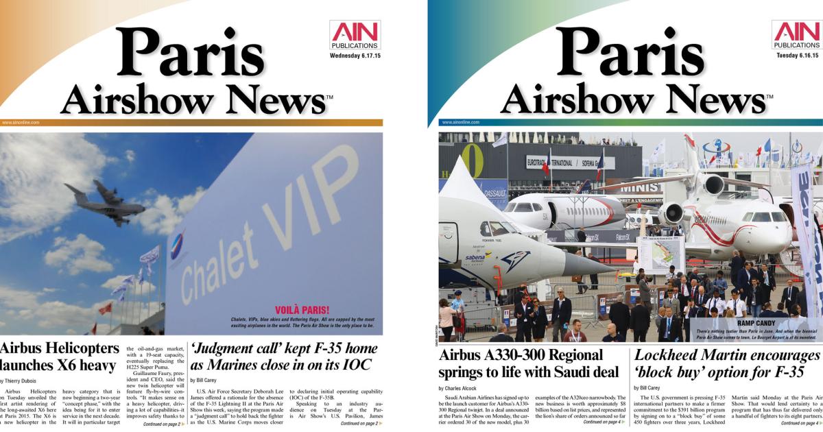 Airshow activity is ramping up, months before AIN heads off to Paris to publish four daily issues of its award-winning Paris Airshow News.