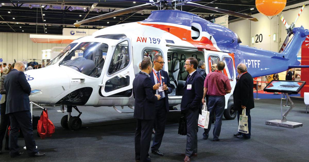 AgustaWestland plans to hand over its first AW189 by year-end. The medium twin is expected to draw customers from the growing oil-and-gas segment.
