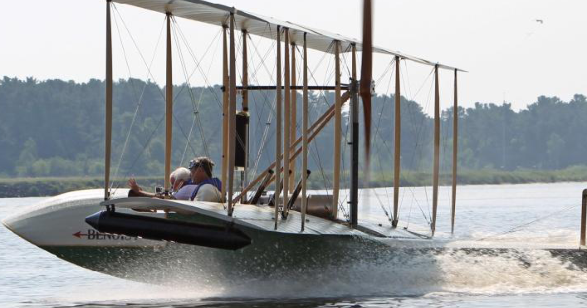 The Lark of Duluth, a fully flyable replica of the first airplane to carry a paying passenger, is making its EAA AirVenture debut this week. It was built with volunteer labor contributions from Duluth Aviation Institute trustees and local EAA members. (Photo: Brady Lane)